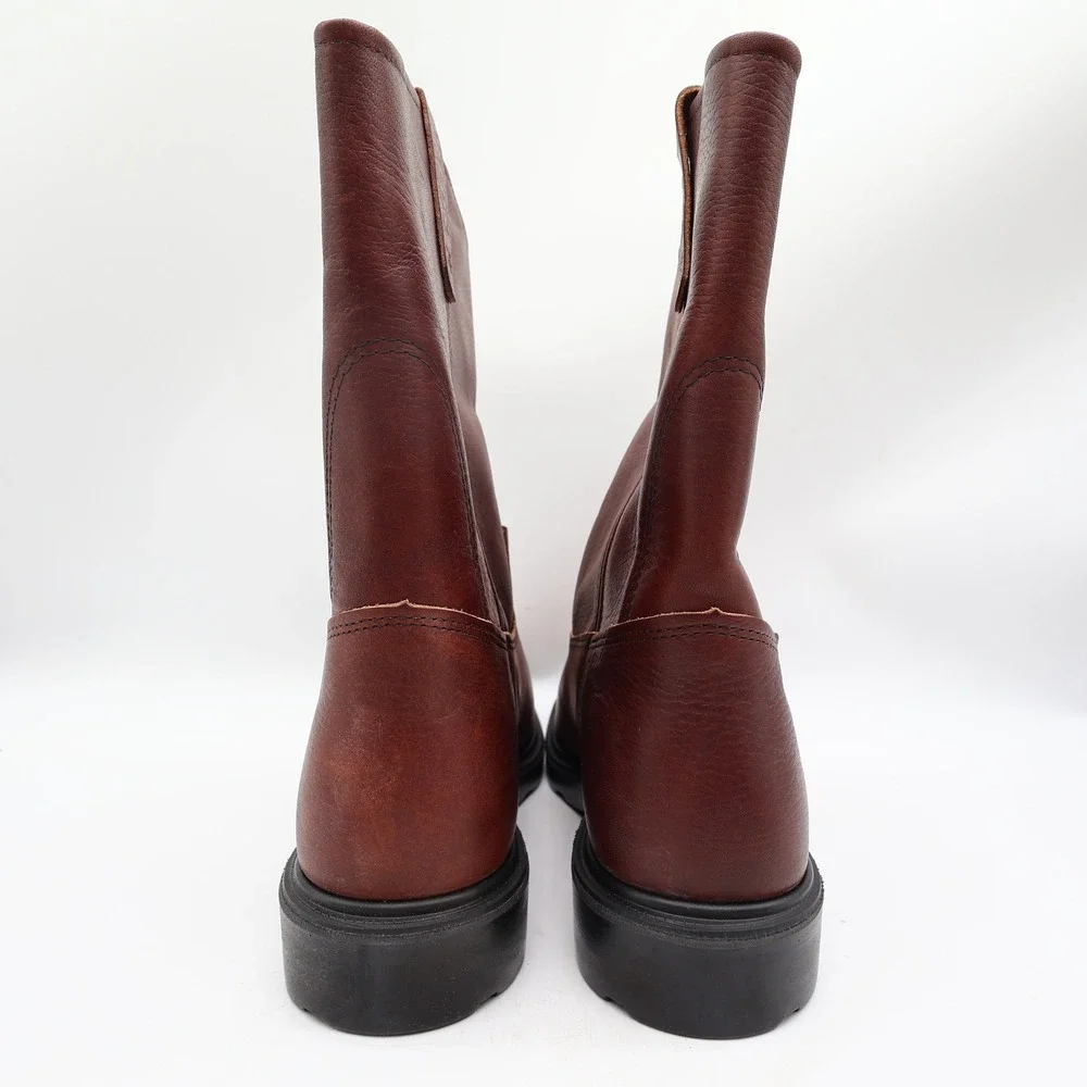Red Wing 1132 Pecos Boots Mens 8 E Brown Leather Pull On Work Made In USA NIB